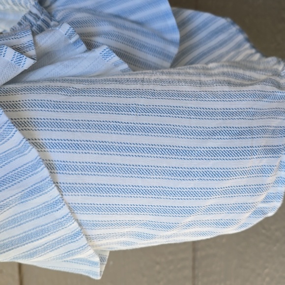 Torrid Tea length Rayon Slub Ruffle Top Skirt Set Sunday Stripe Cloud Dancer - Picture 14 of 14